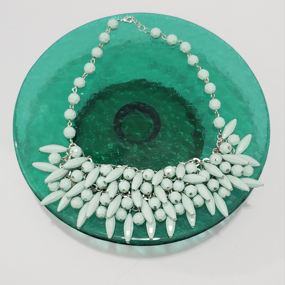 Light Turquoise and Silver Vintage AvonY2K Statement Necklace
